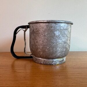 Foley Aluminum 1950s Vintage 5 Cup Flour Sifter Kitchen Baking Tool Crank Handle